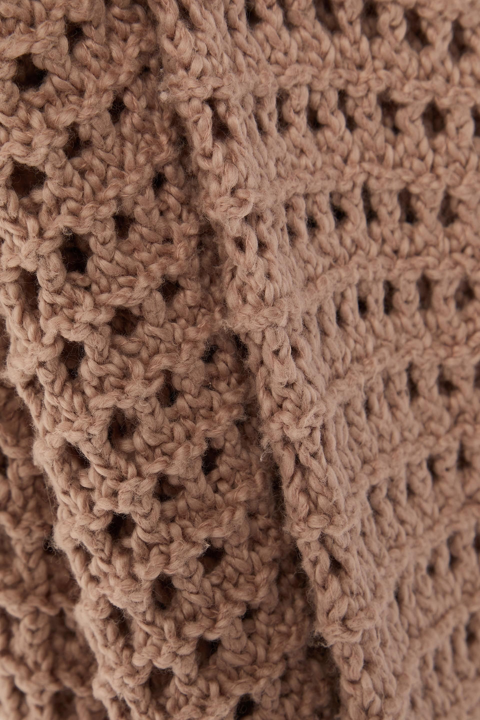 Naadam Pullover Aus Baumwolle In Pointelle-strick Mit Polokragen In Sandfarben