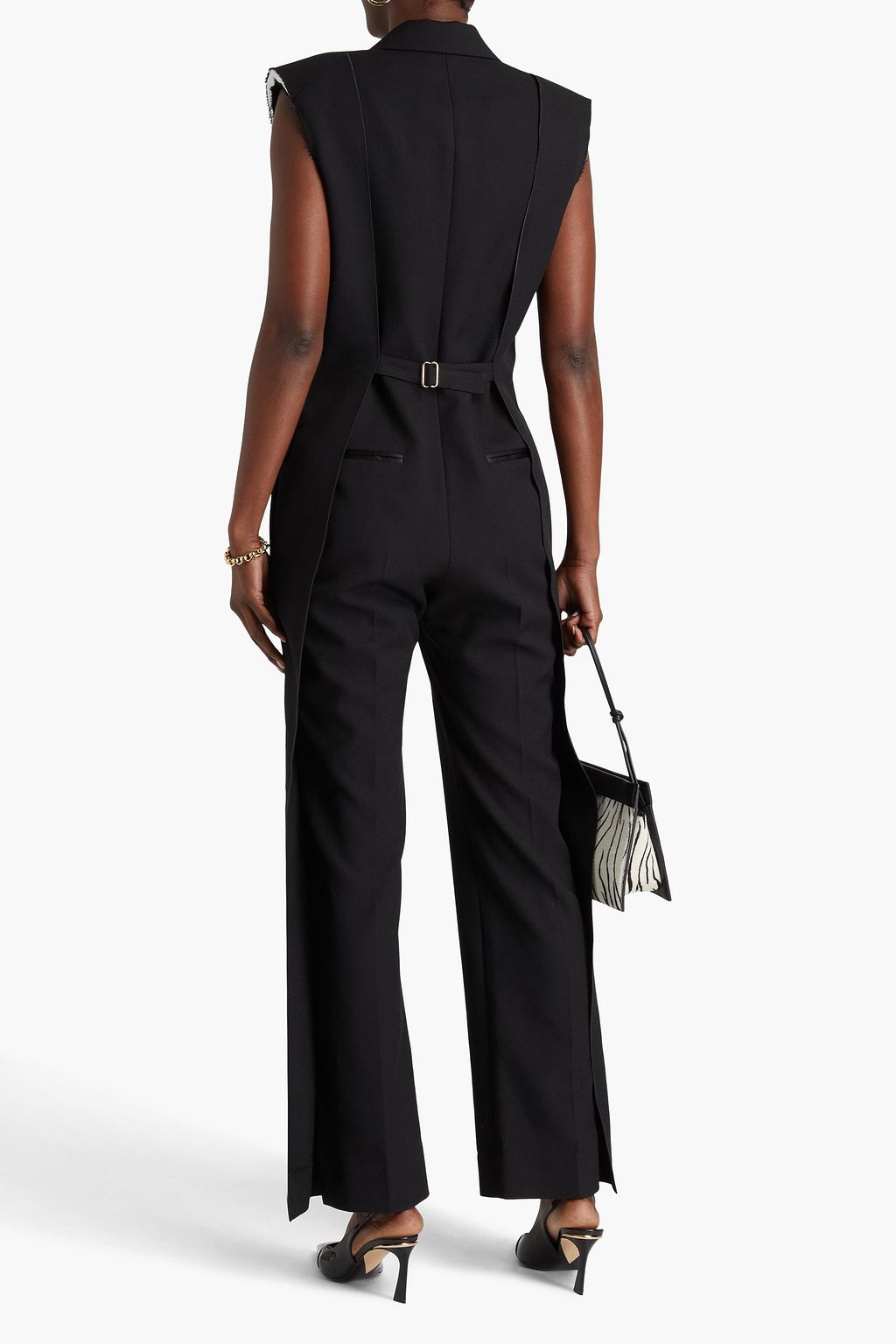 VICTORIA BECKHAM جمبسوت من قماش غران دي بودر