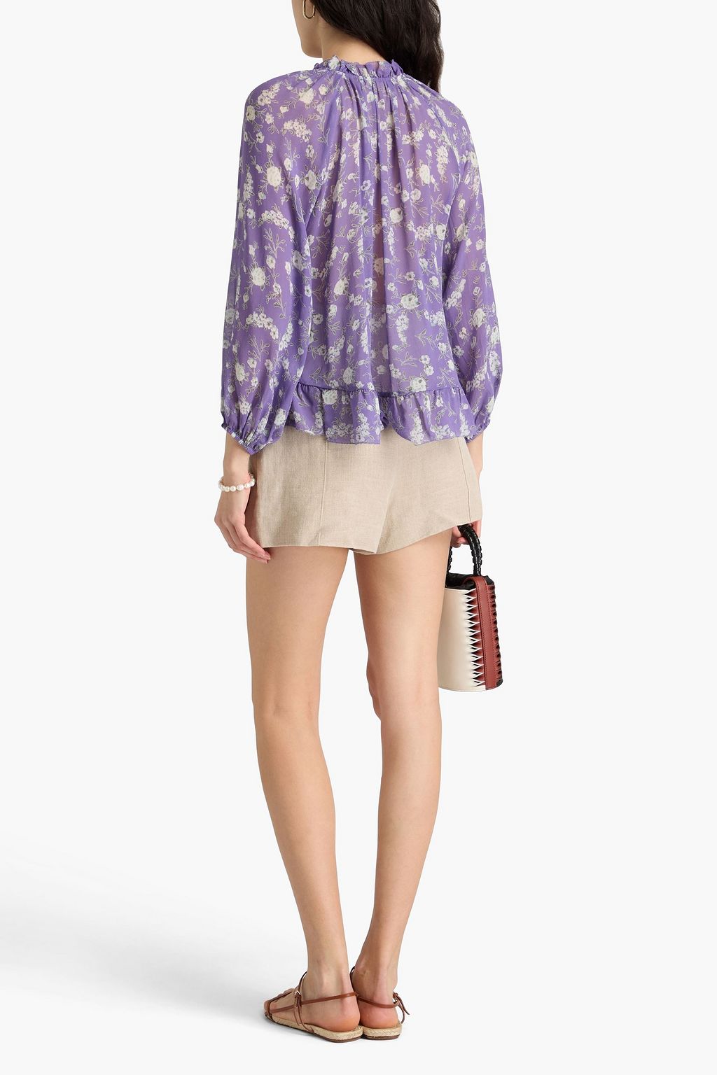 ULLA JOHNSON Rosine floral-print silk-georgette blouse