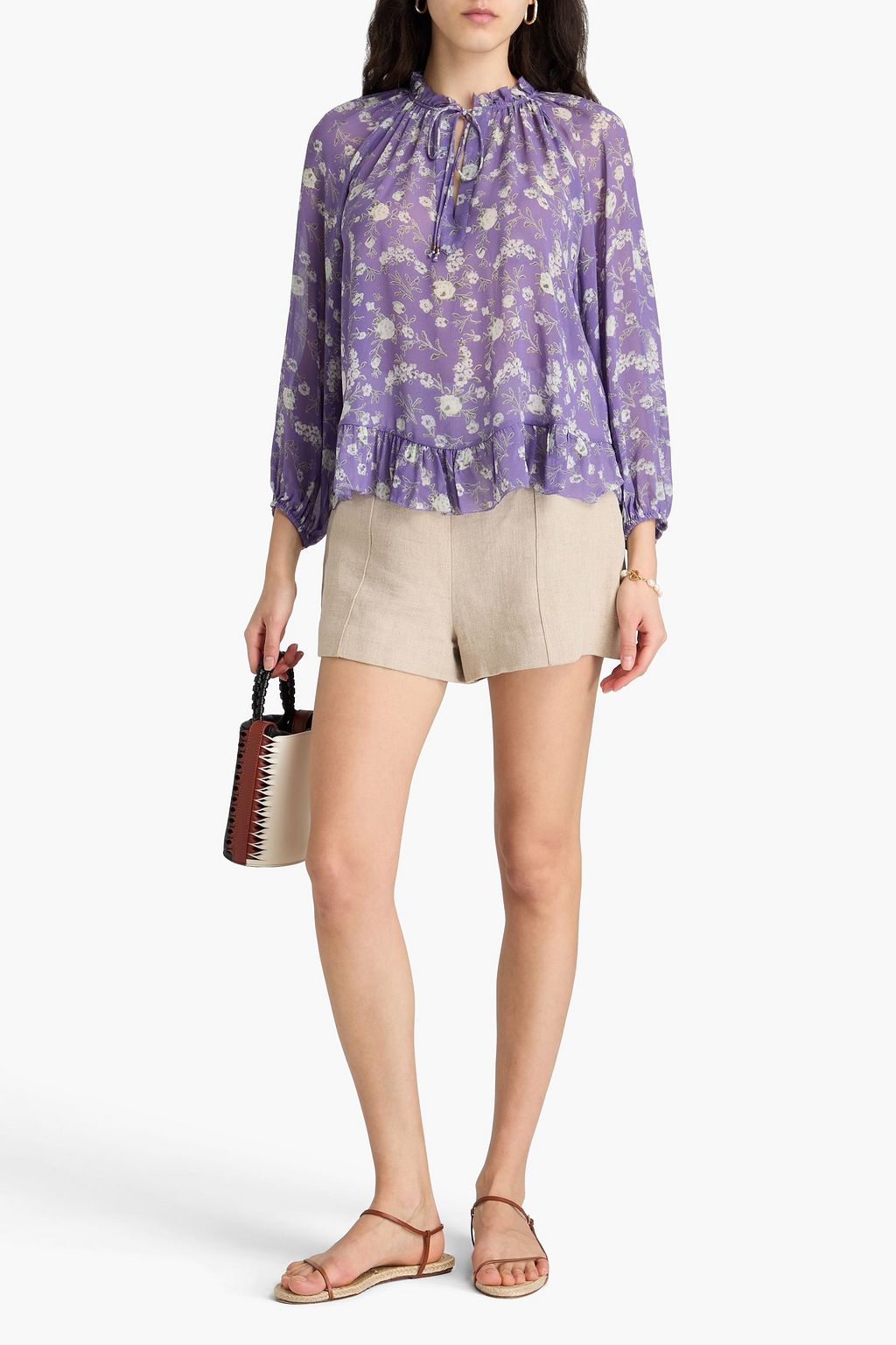 ULLA JOHNSON Rosine floral-print silk-georgette blouse