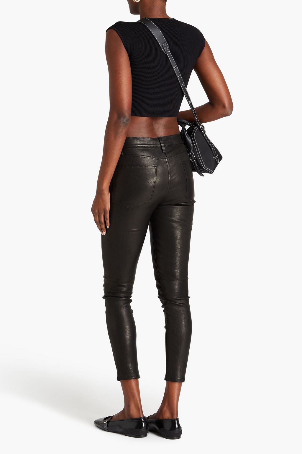 FRAME Le High Skinny leather skinny pants