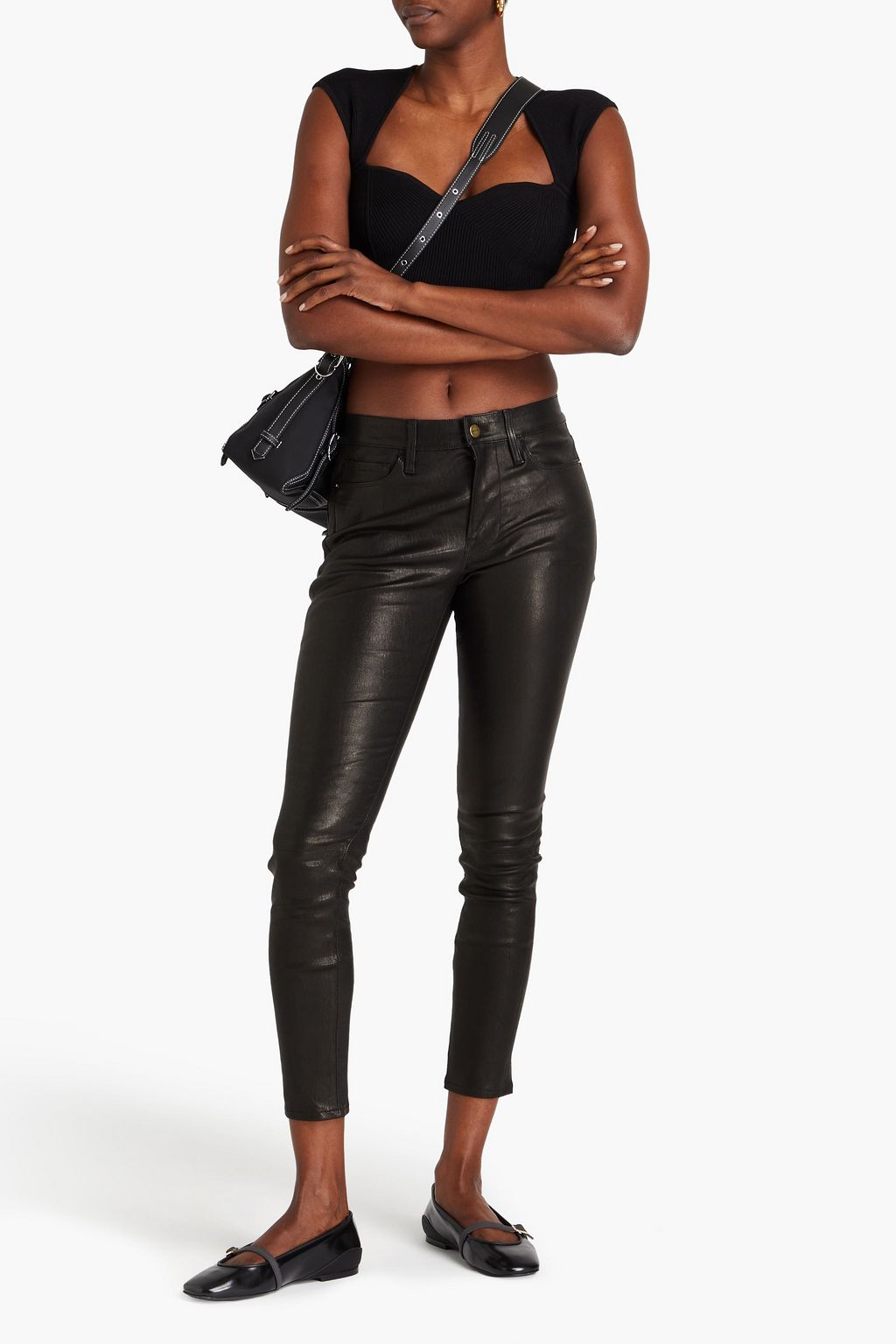 FRAME Le High Skinny leather skinny pants