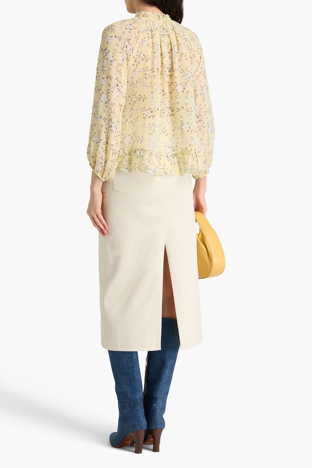ULLA JOHNSON Rosine floral-print silk-georgette blouse