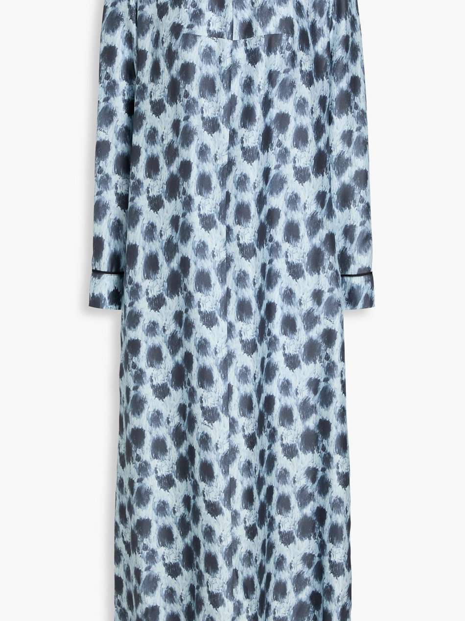 printed silk-twill maxi dress