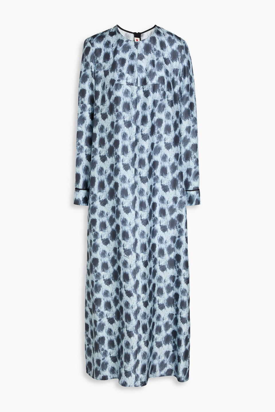 Printed silk-twill maxi dress