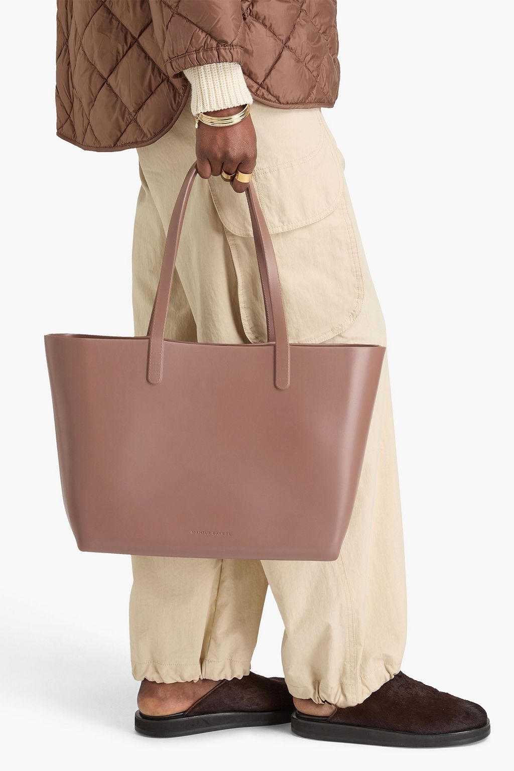 MANSUR GAVRIEL حقيبة يد من قماش مطاطي