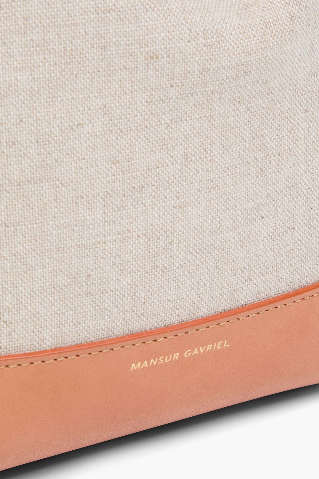 MANSUR GAVRIEL Leather-trimmed canvas bucket bag