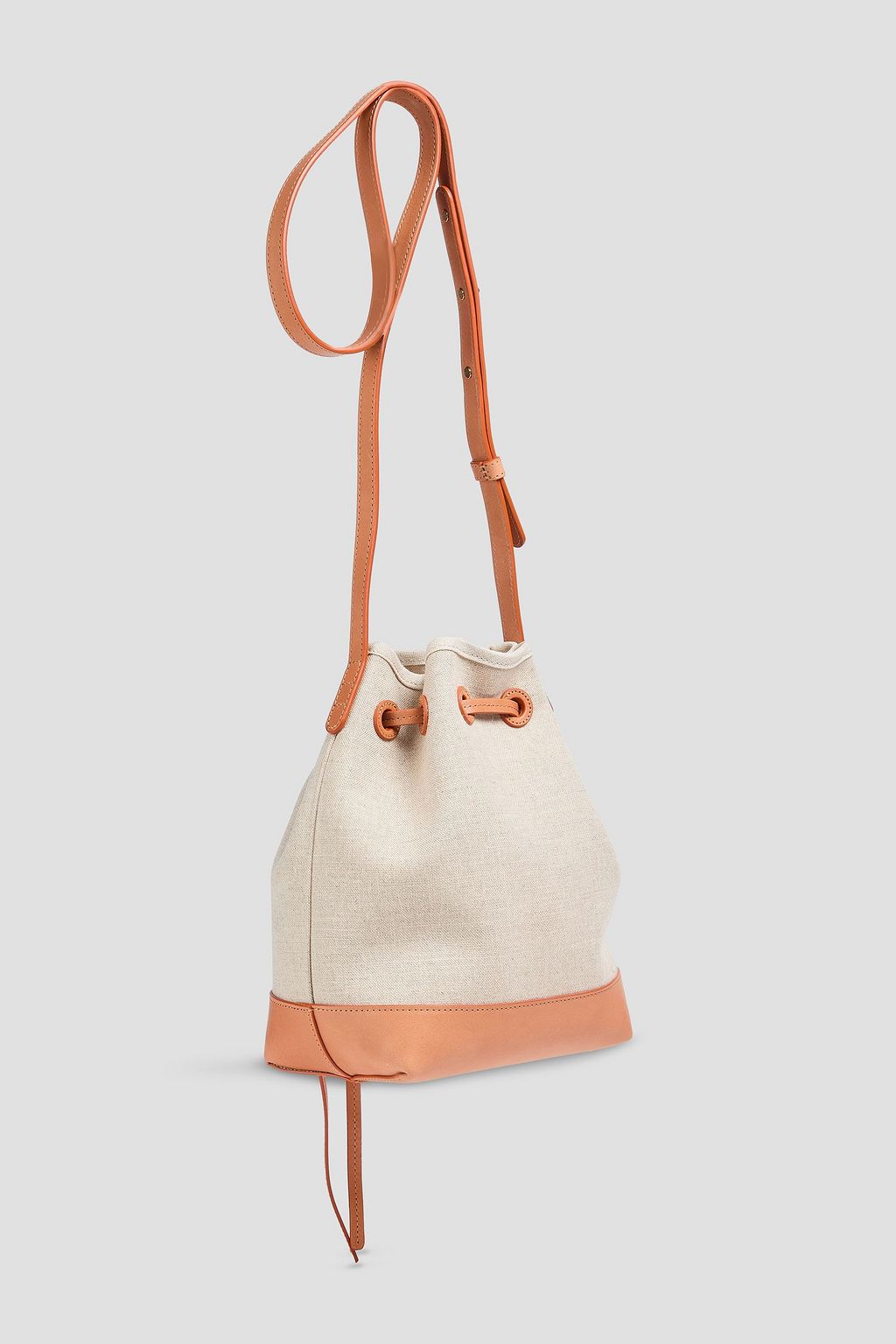 MANSUR GAVRIEL Leather-trimmed canvas bucket bag