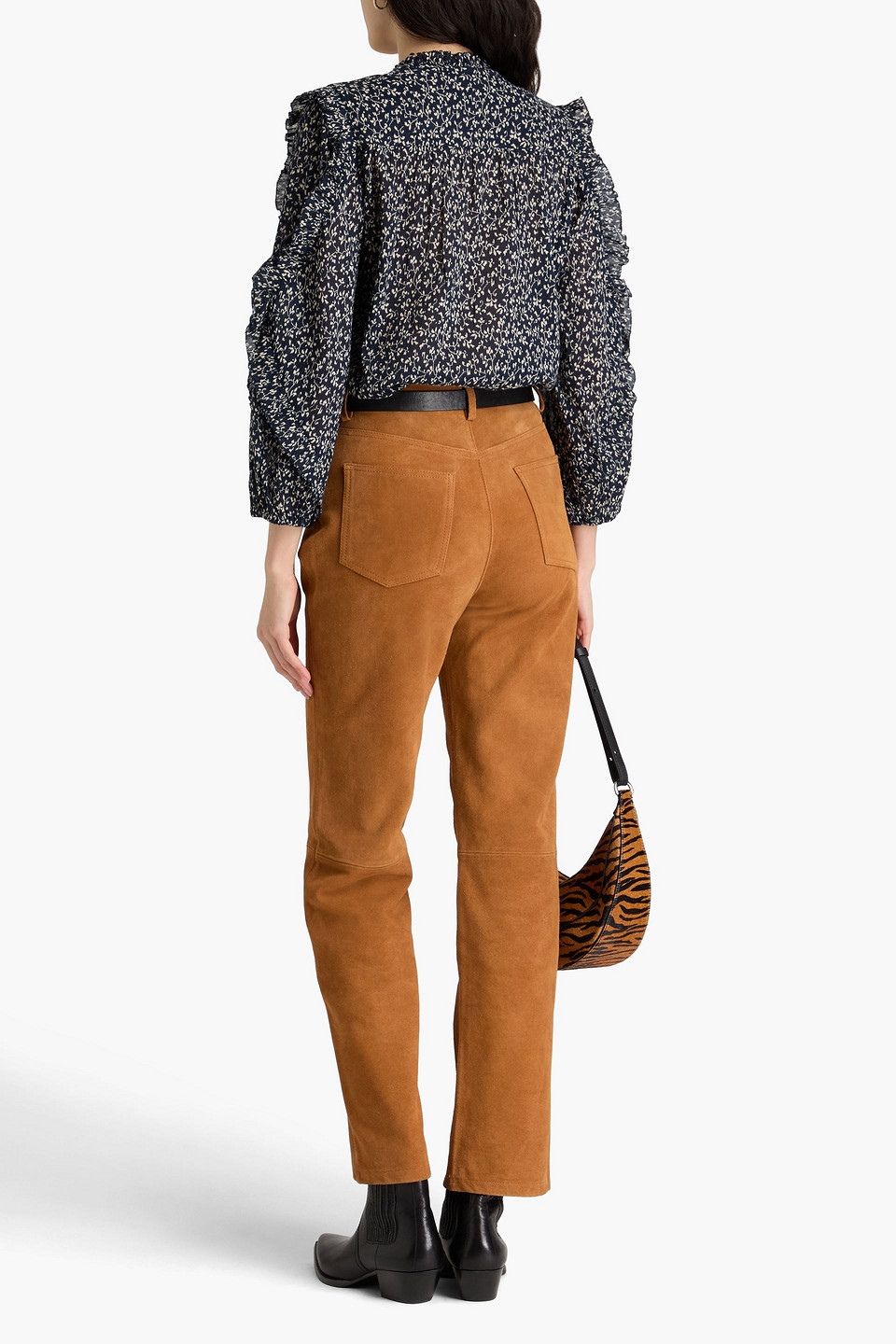 Ulla Johnson Lillian Floral-print Cotton-crepon Blouse In Nachtblau