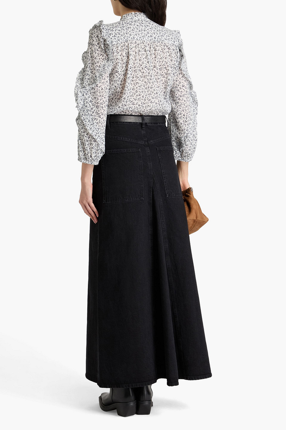Ulla Johnson Lillian Floral-print Cotton-crepon Blouse In Weiss
