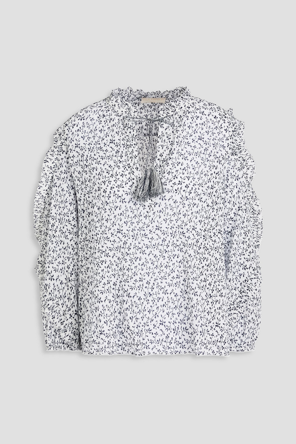 Ulla Johnson Lillian Floral-print Cotton-crepon Blouse In Weiss