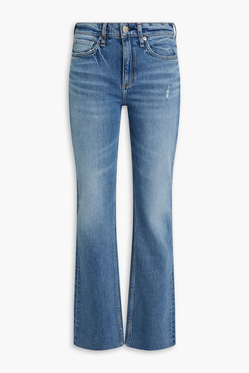 Rag & Bone Peyton Mid-rise Bootcut Jeans In Mid Denim