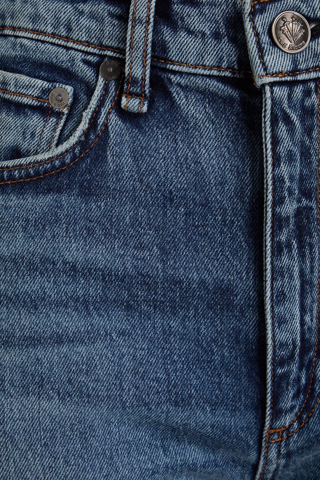 RAG & BONE جينز رين بخصر مرتفع وأرجل ضيقة