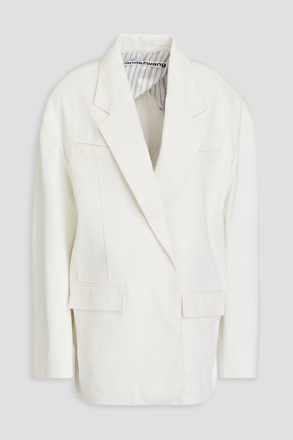 Alexander Wang Oversized-blazer Aus Baumwoll-twill In Off-white