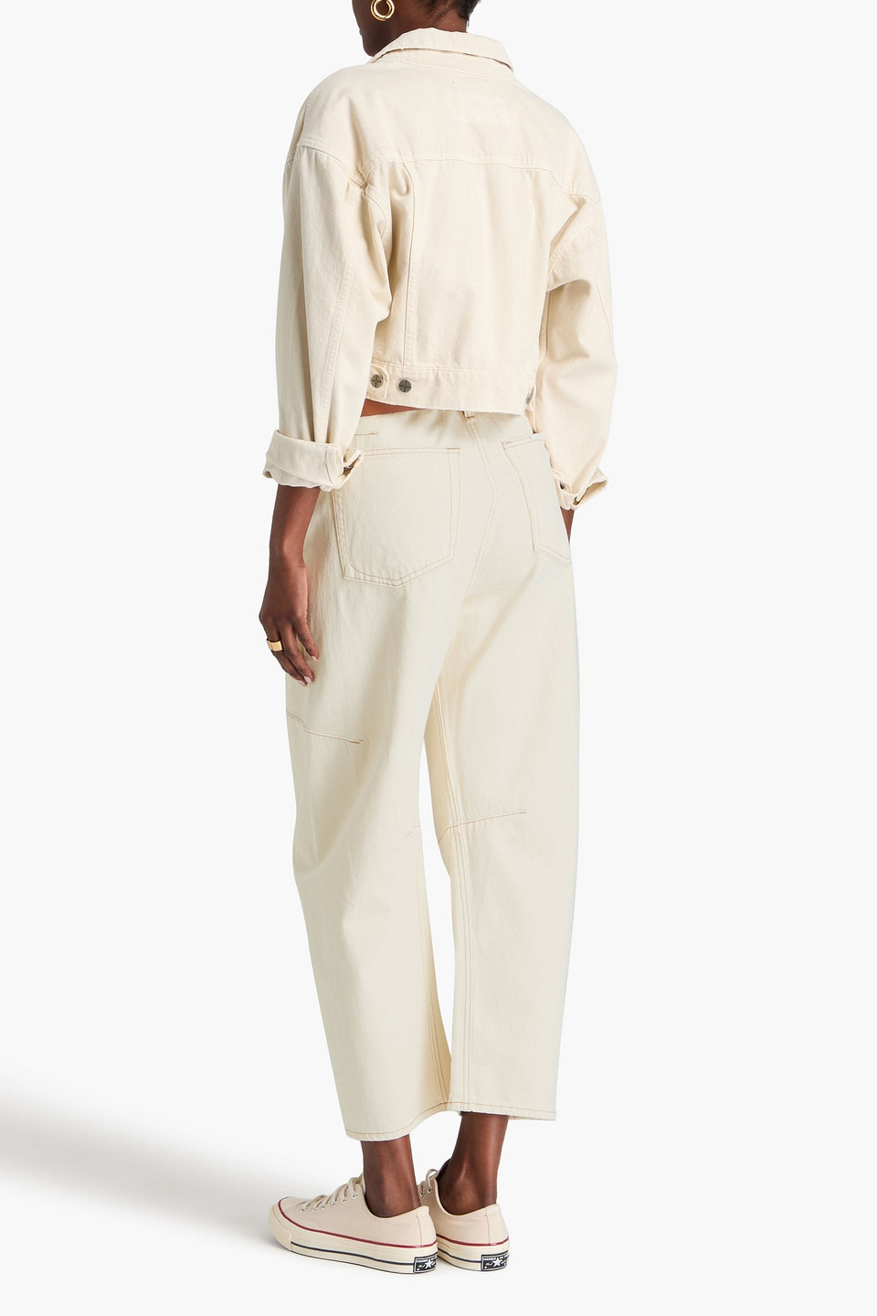  Rag & Bone - Charlie Hoch Sitzende Cropped Barrel-jeans - Weiß - 24 