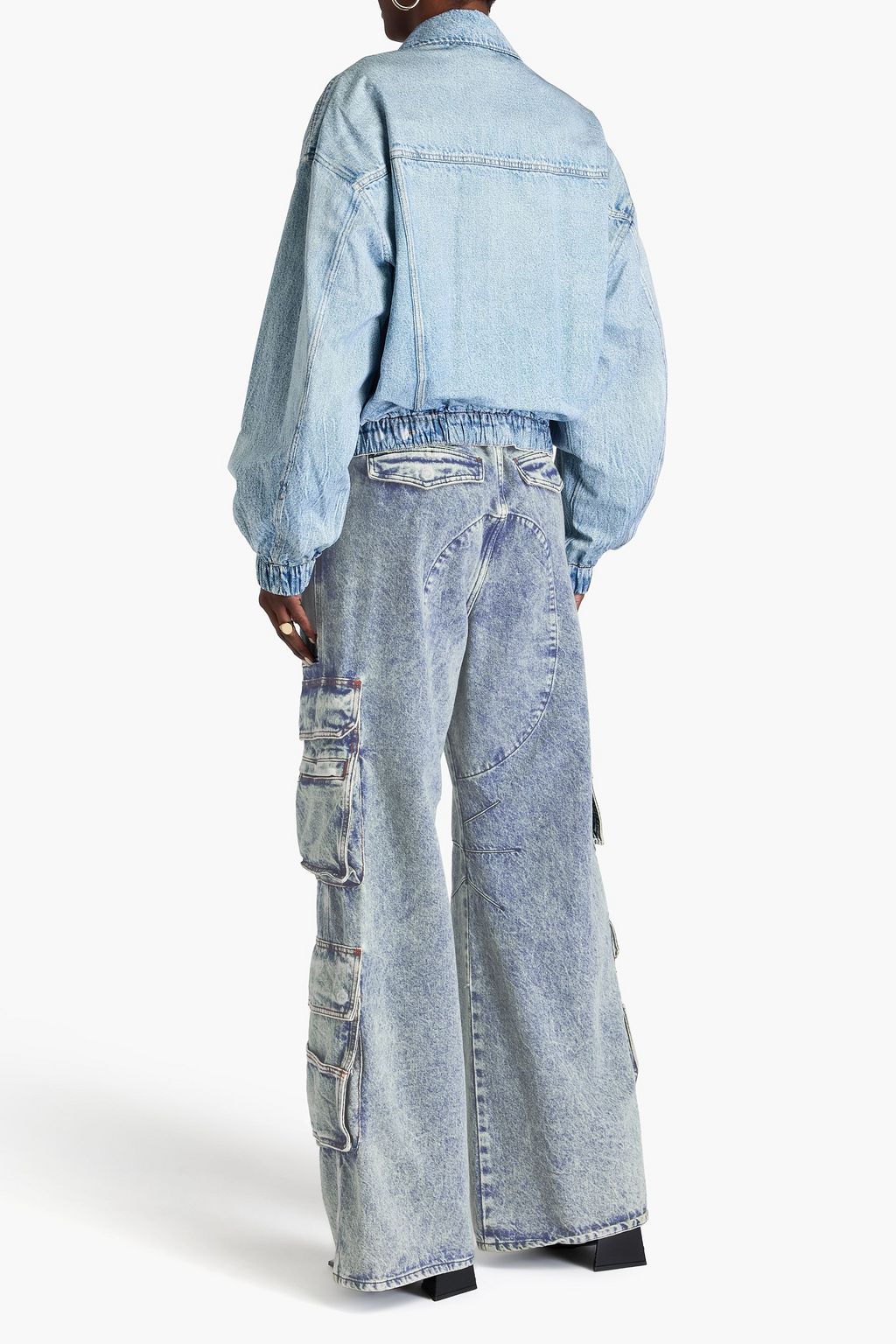 ALEXANDER WANG シェル ボンバージャケット デニム風