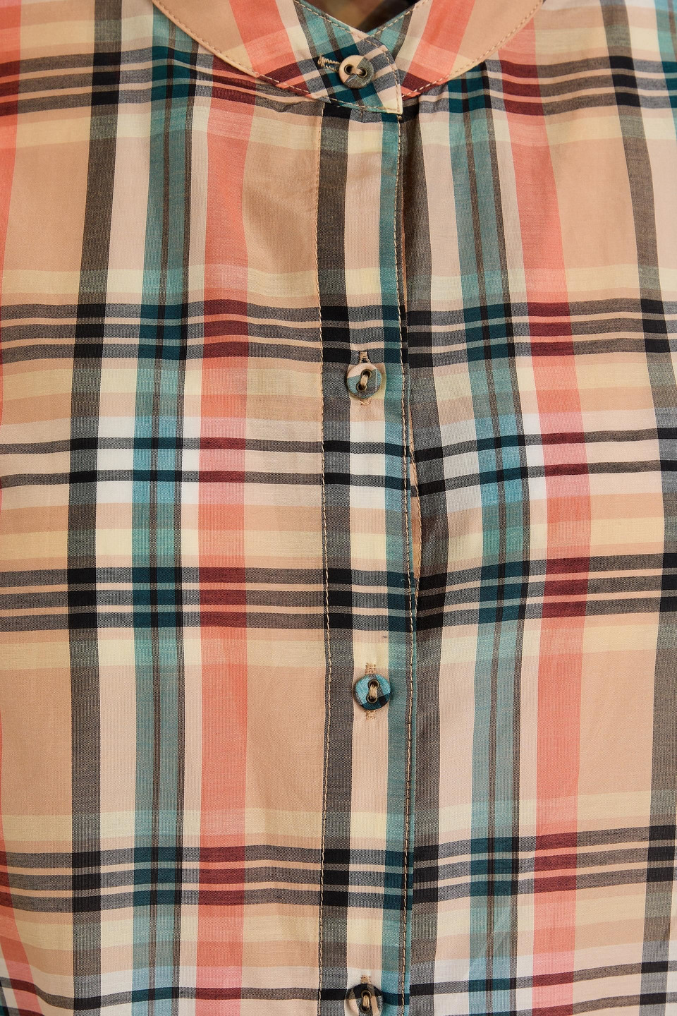 Ulla Johnson Langley Checked Cotton And Silk-blend Blouse In Beige
