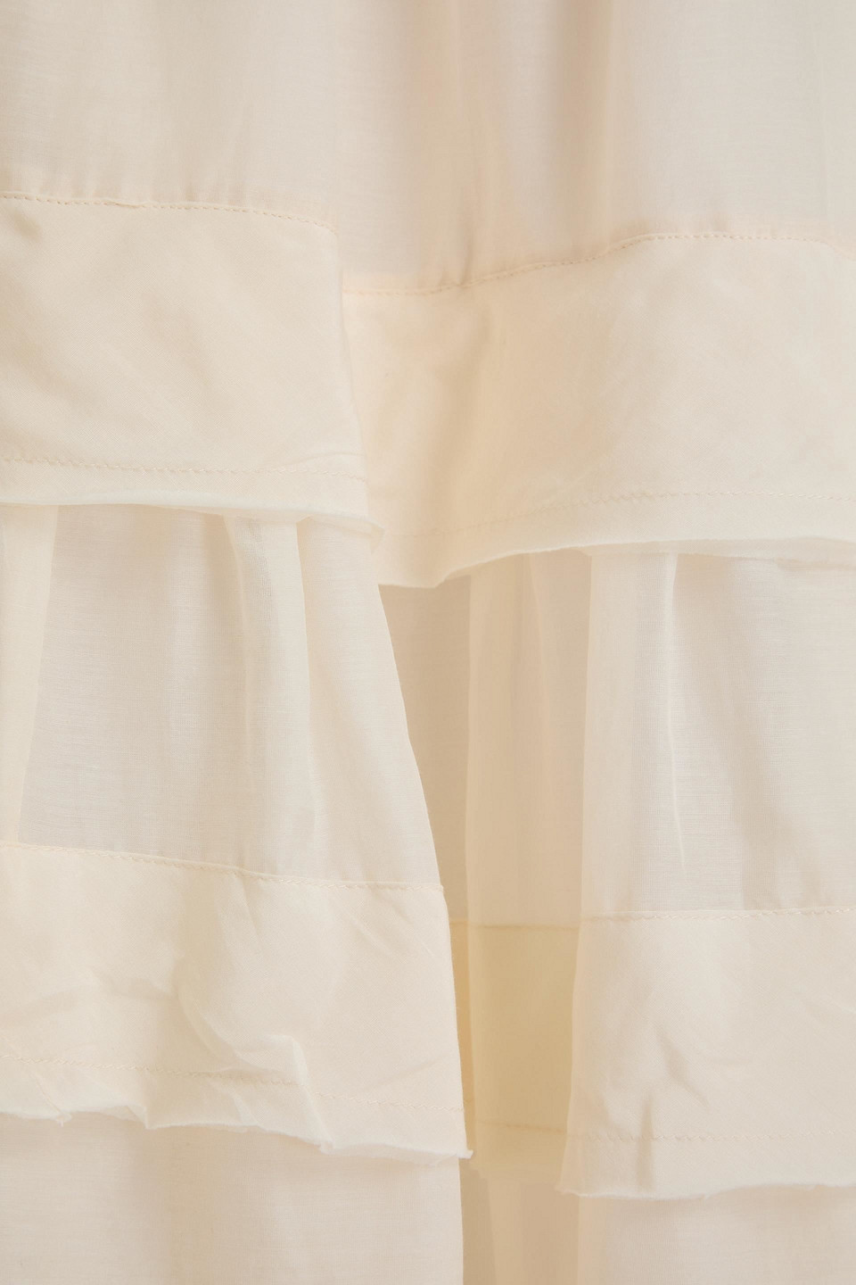 Ulla Johnson Diana Tiered Cotton And Silk-blend Midi Skirt In Ivory
