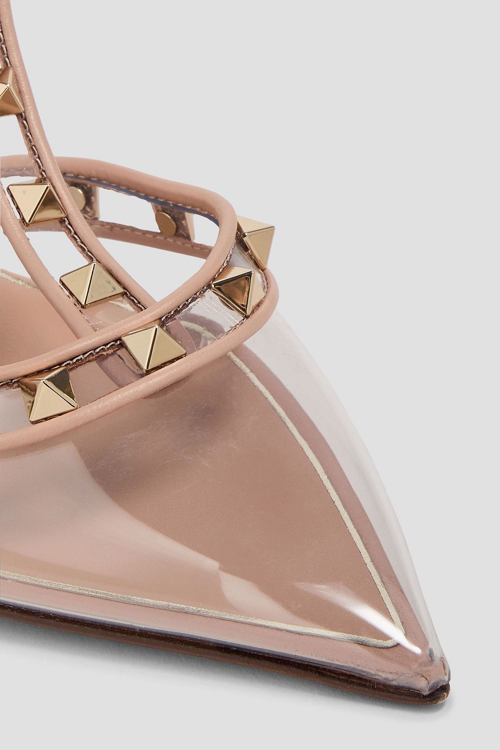 VALENTINO GARAVANI Rockstud PVC and patent-leather pumps