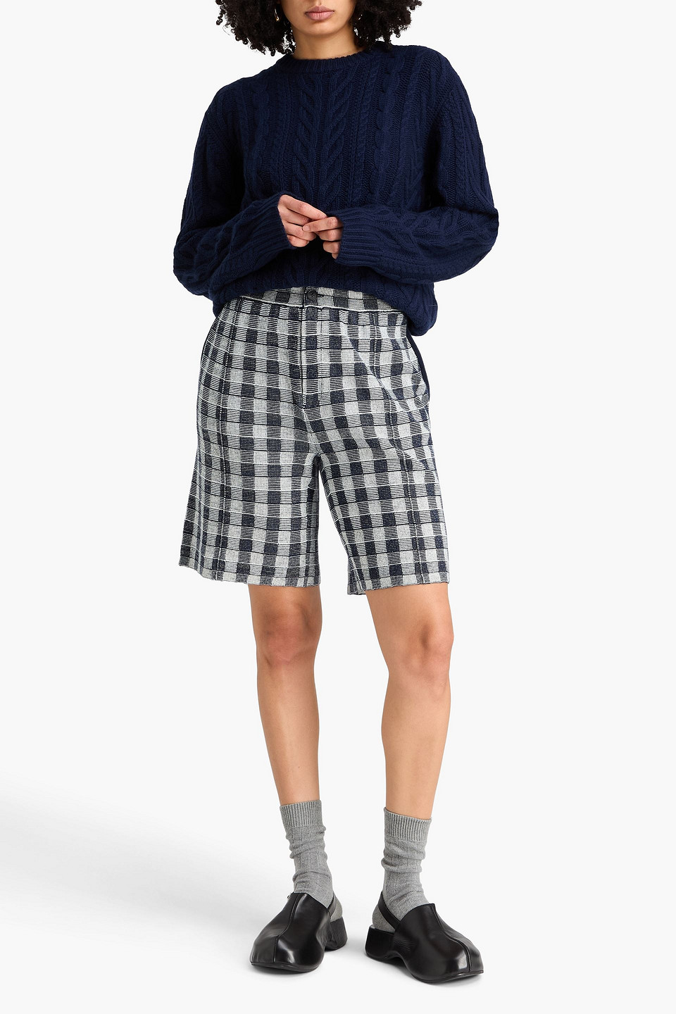  Guest In Residence - Pullover Aus Einer Woll-kaschmirmischung Mit Zopfstrickmuster - Blau - S 