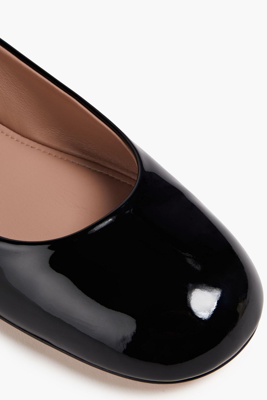 VALENTINO GARAVANI Tan-Go patent-leather flats