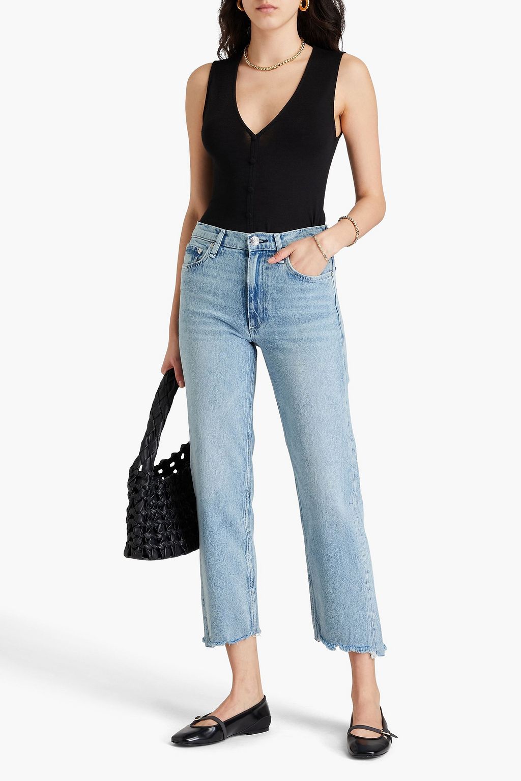 RAG & BONE بلوزة بنسيج محبوك