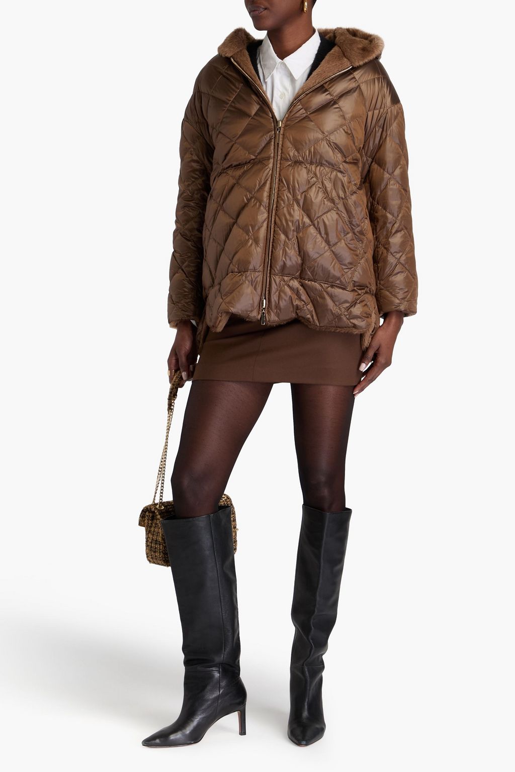 MAX MARA Reversible quilted shell hooded down coat