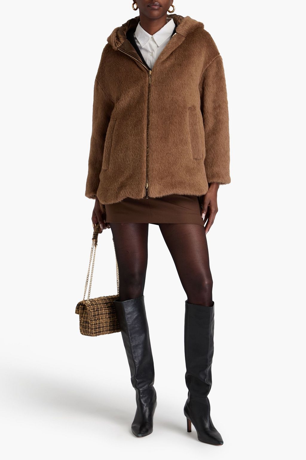 MAX MARA Reversible quilted shell hooded down coat