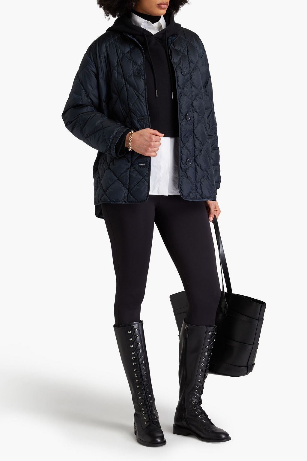 MAX MARA 퀼팅 쉘 다운 재킷