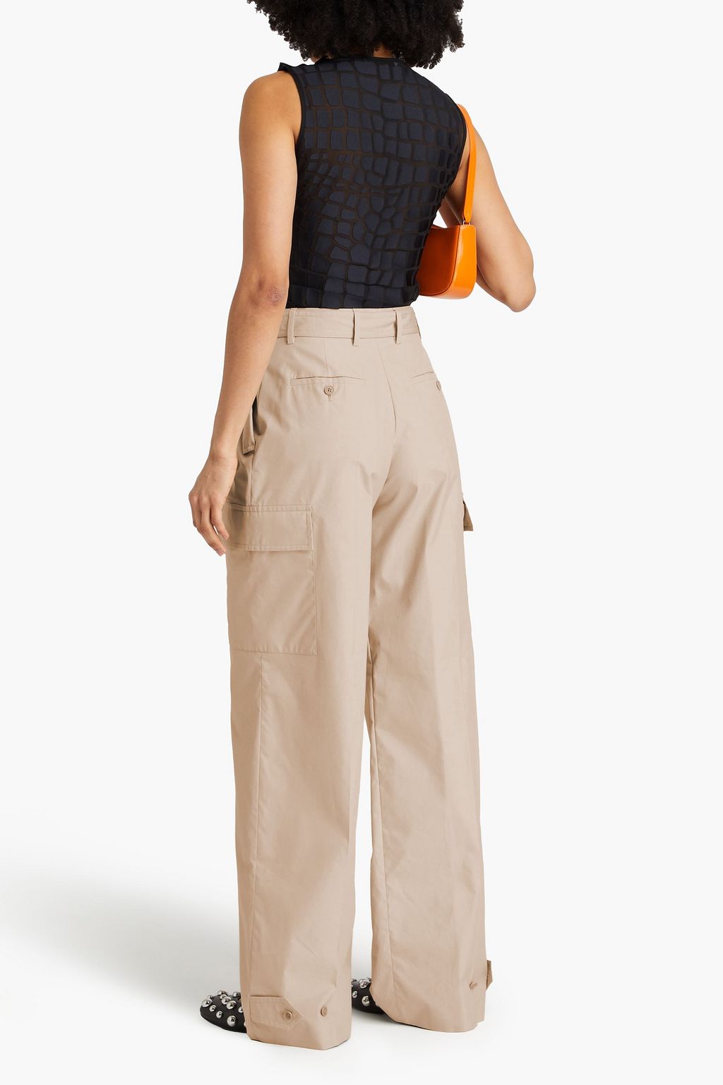 PRADA Cargohose aus einer Baumwollmischung mit Gürtel