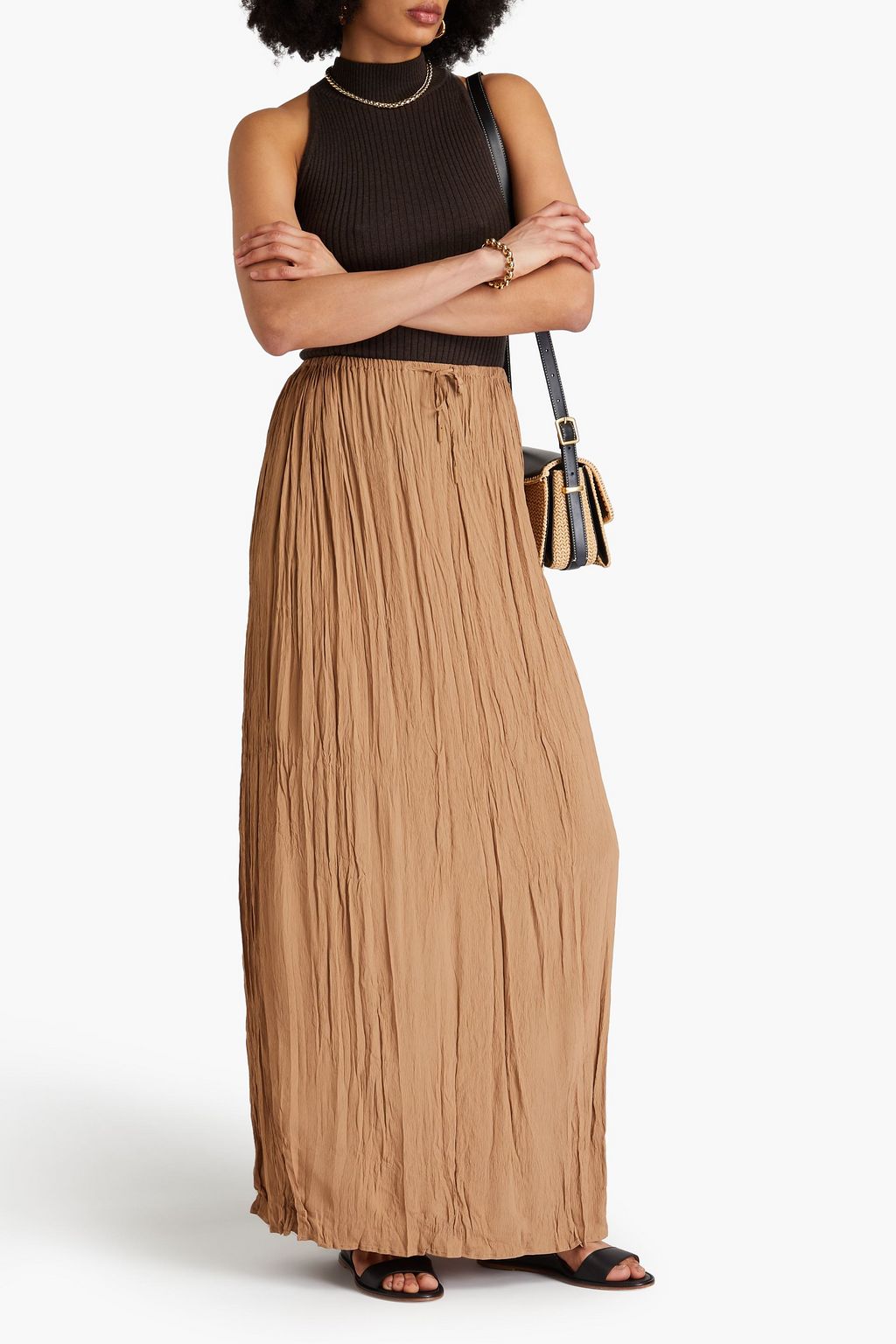 MAX MARA تنورة طويلة من الكريبون