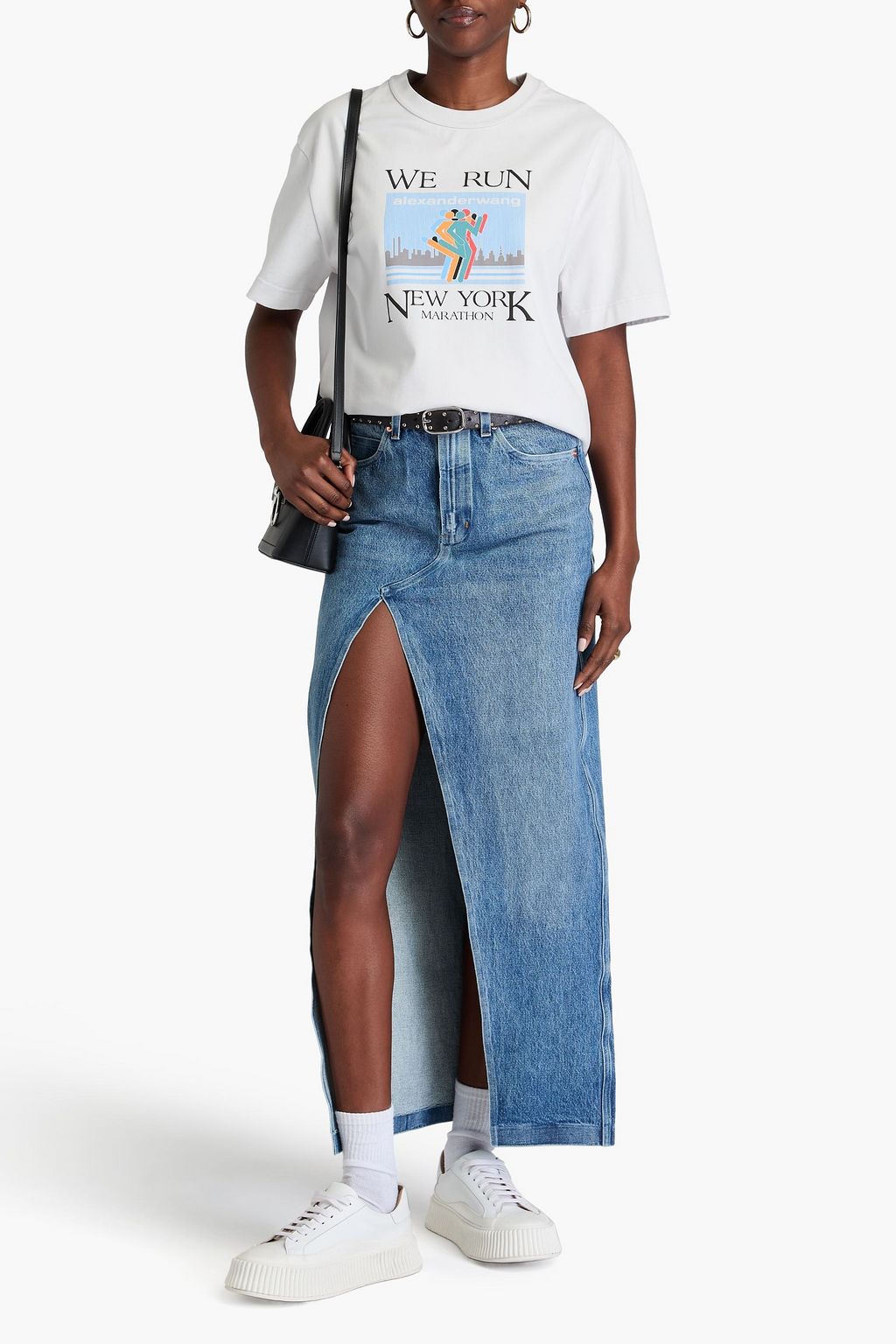 ALEXANDER WANG 프린트 코튼 저지 티셔츠