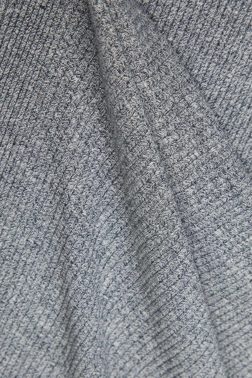 RAG & BONE فستان متوسط الطول من الجيرسي المصنوع من قطن بيما المرن بتصميم مضلّع
