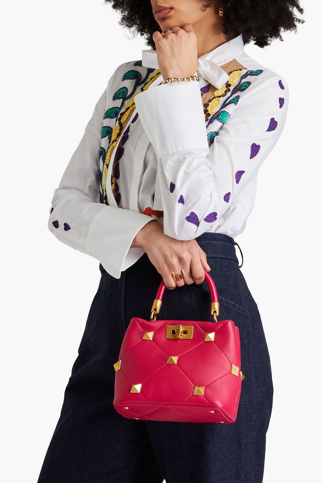 VALENTINO GARAVANI Roman Stud quilted leather tote