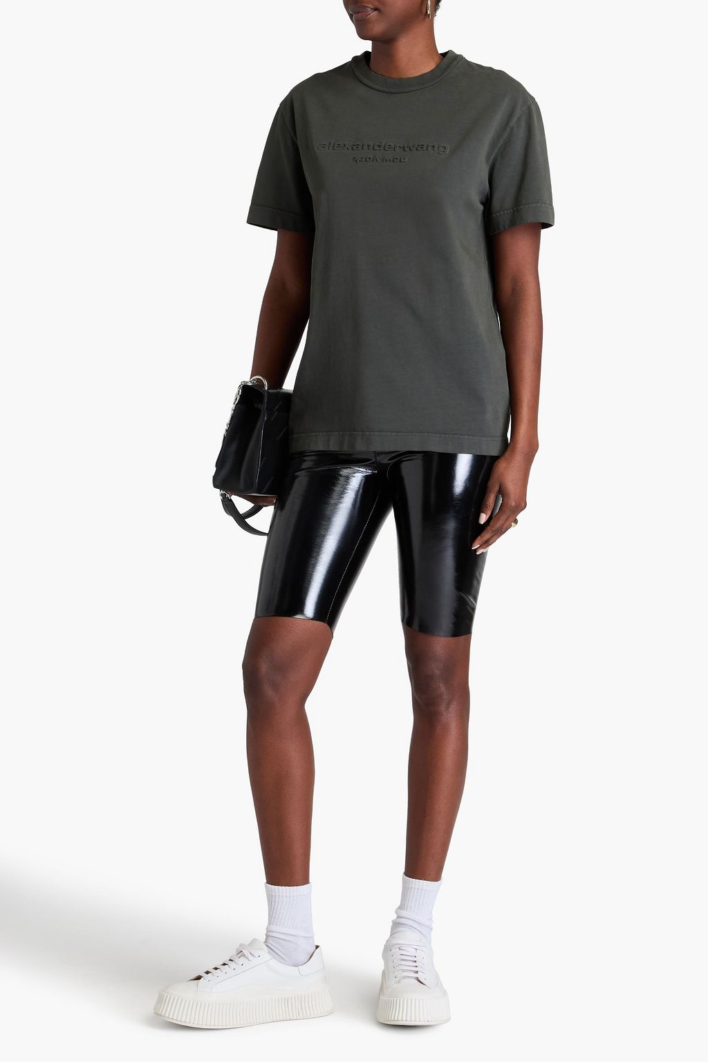 ALEXANDER WANG تي شيرت من قطن جيرسي بتصميم منقوش