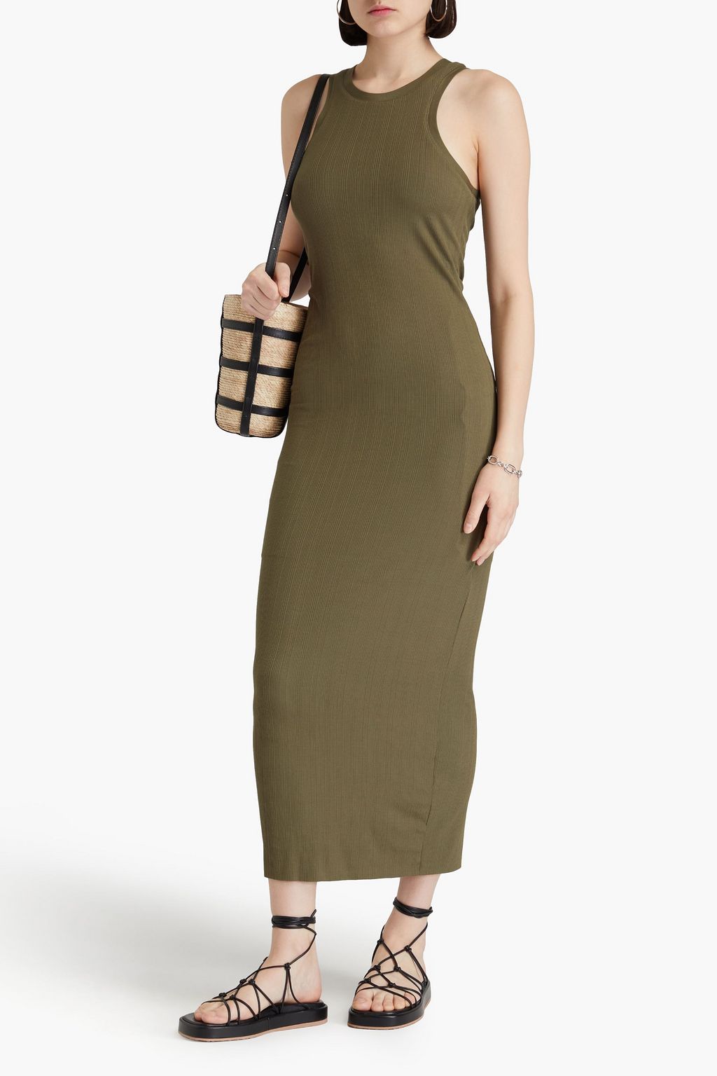 RAG & BONE リブ編みストレッチモダール マキシワンピース