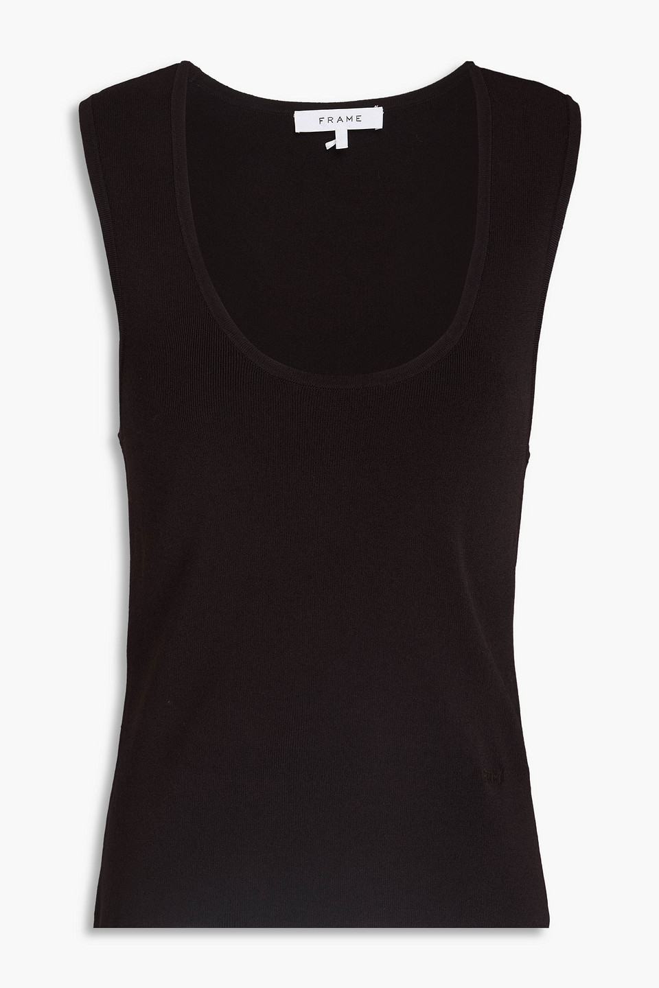 Frame Tanktop Aus Strick In Dunkelbraun