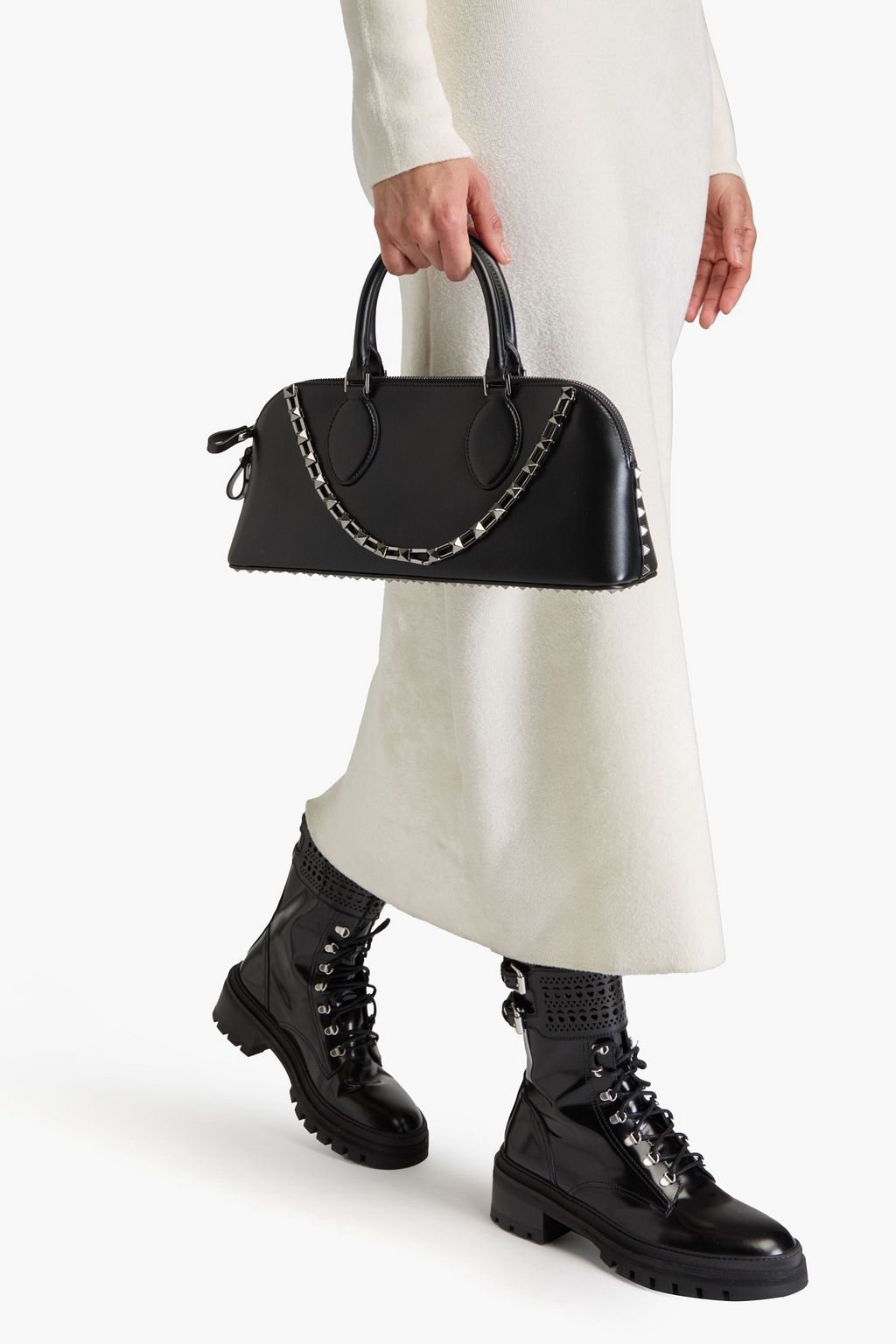 VALENTINO GARAVANI Rockstud leather tote