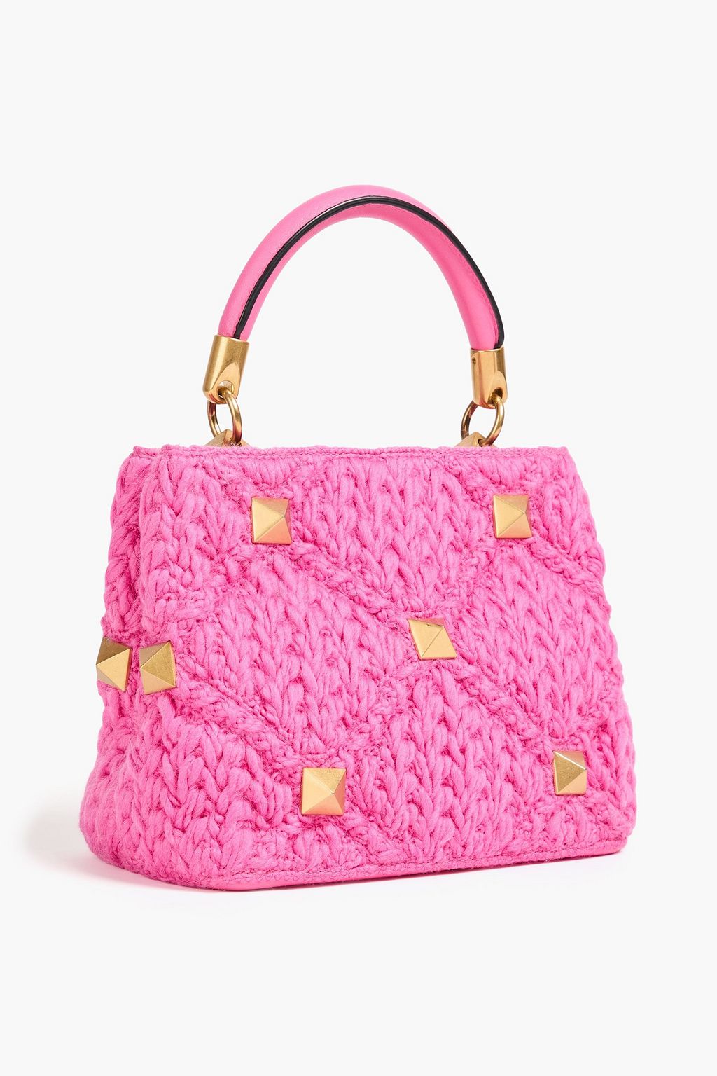 VALENTINO GARAVANI Roman Stud crochet tote