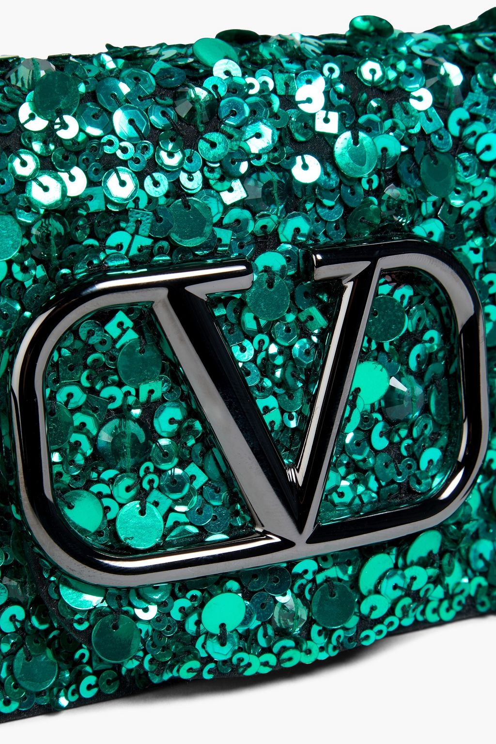 VALENTINO GARAVANI Locò small sequined satin shoulder bag