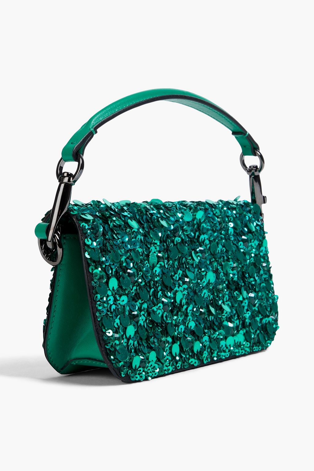 VALENTINO GARAVANI Locò small sequined satin shoulder bag
