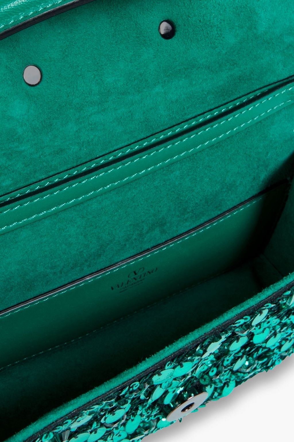 VALENTINO GARAVANI Locò small sequined satin shoulder bag