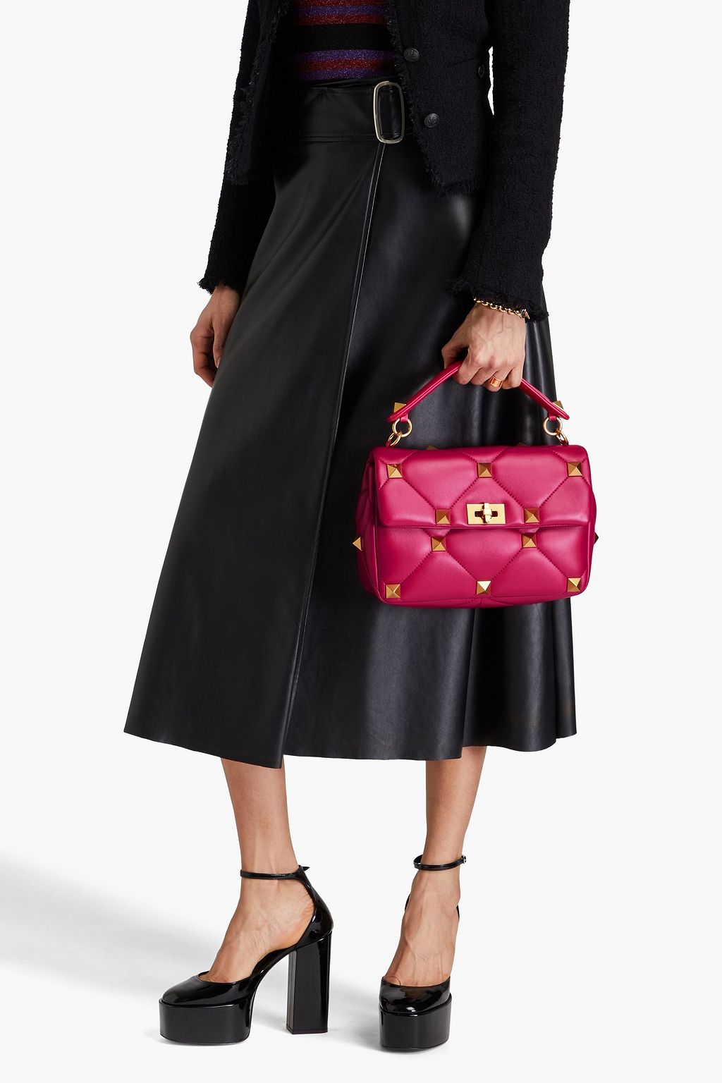 VALENTINO GARAVANI Roman Stud quilted leather shoulder bag