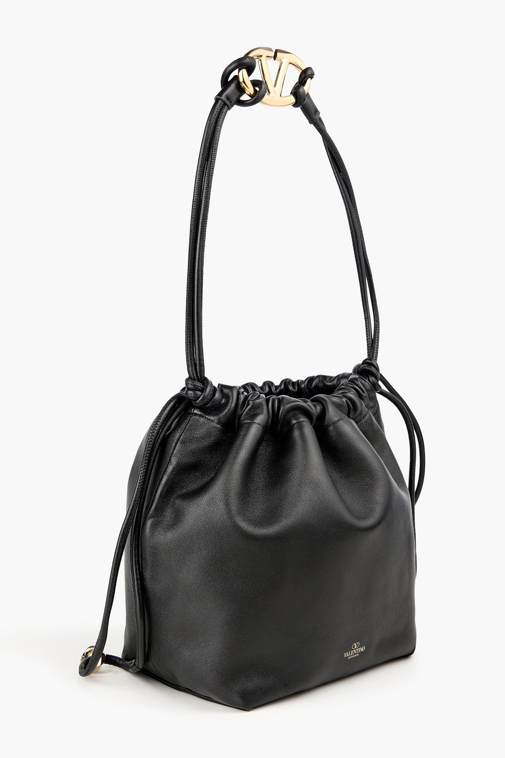 VALENTINO GARAVANI VLOGO Pouf mittelgroße Beuteltasche aus Leder