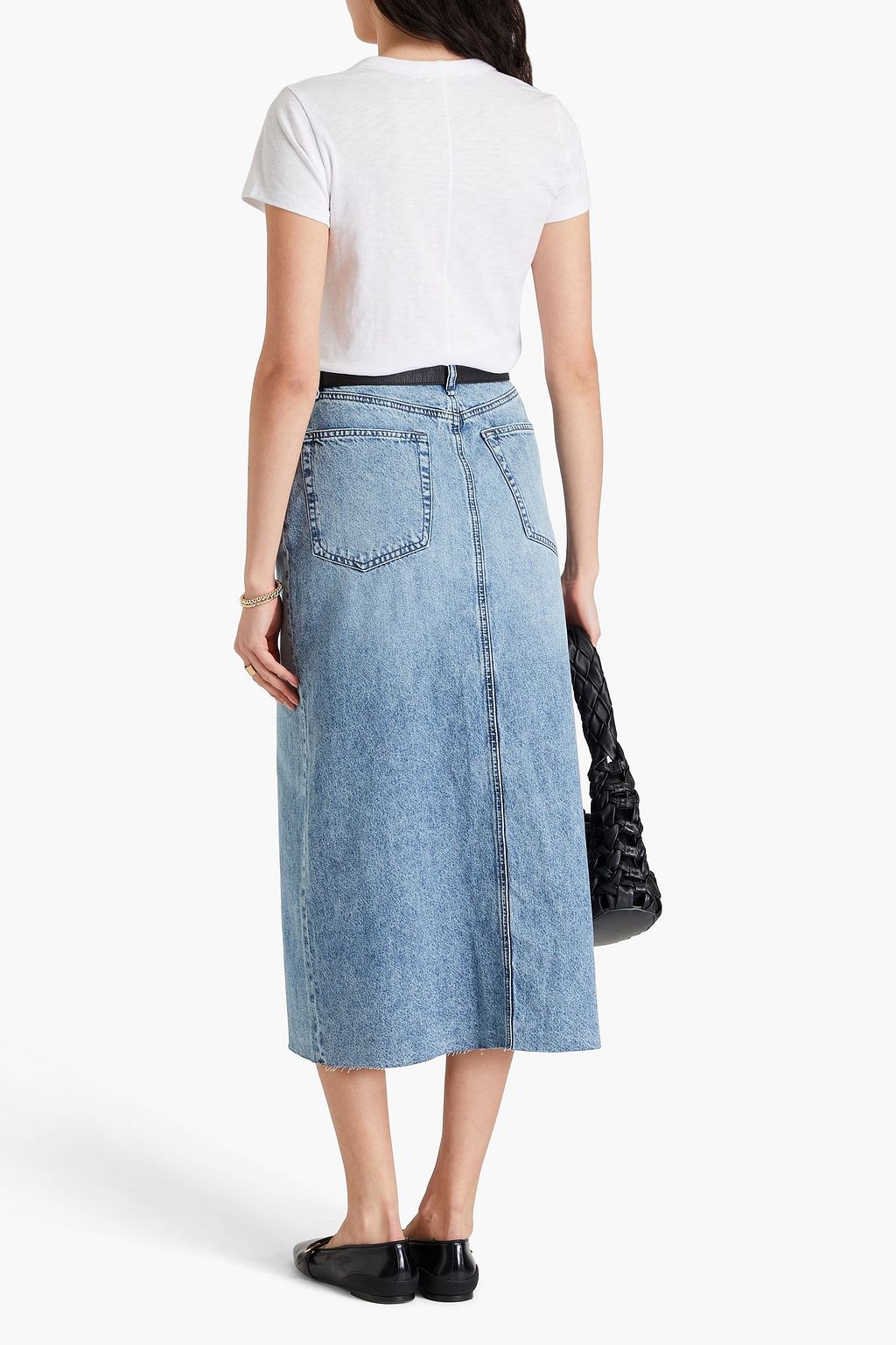 RAG & BONE تي شيرت من قطن بيما والجيرسي مطرّز