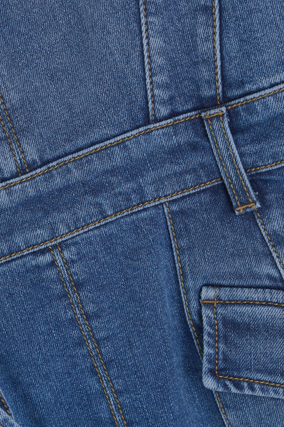 ALEXANDER MCQUEEN PLEATED DENIM MIDI DRESS