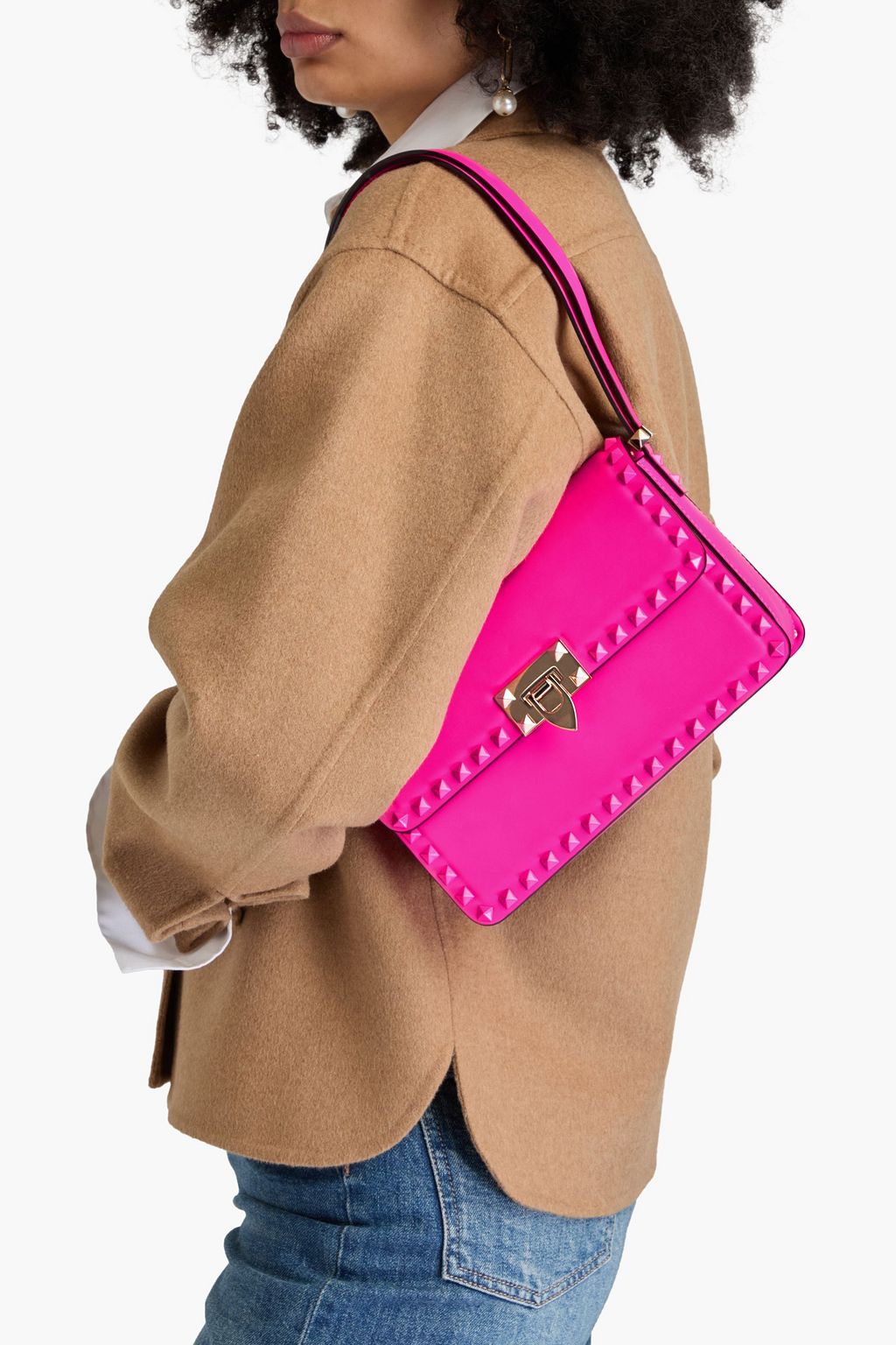 VALENTINO GARAVANI Rockstud leather shoulder bag