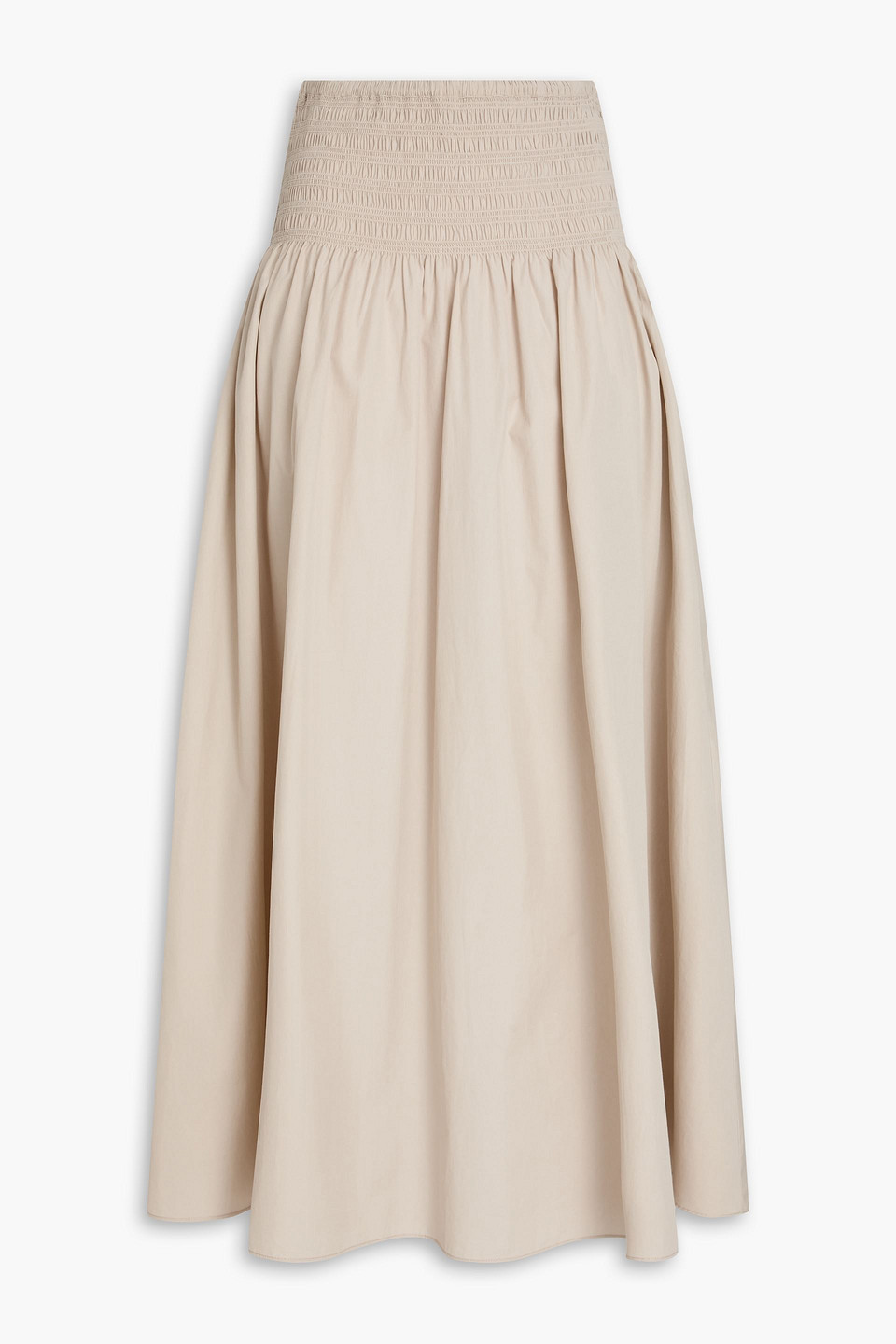 rag & bone - Alicia shirred cotton-poplin maxi skirt - Neutral - XS
