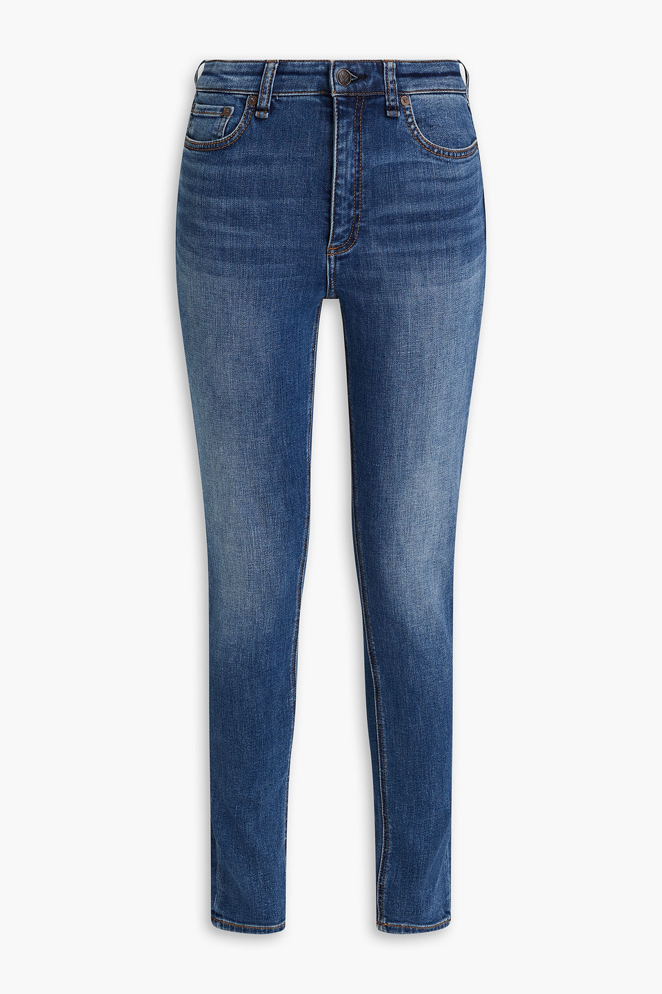 Rag & Bone Nina High-rise Skinny Jeans In Mid Denim