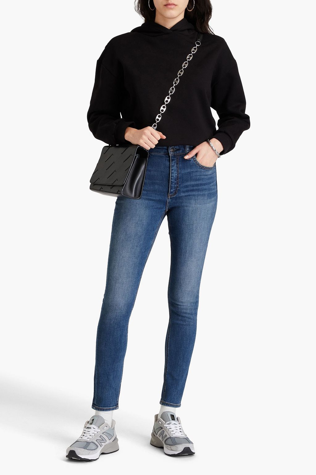RAG & BONE جينز نينا بخصر مرتفع وأرجل ضيقة